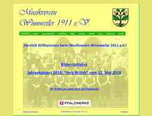 Tablet Screenshot of musikverein-winnweiler.de